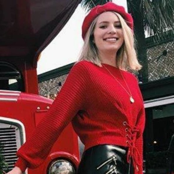 NWT SEEK The Label Corset Style Balloon Sleeve Sweater XS - Picture 7 of 8